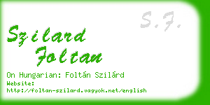 szilard foltan business card