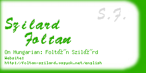 szilard foltan business card